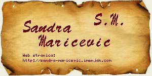 Sandra Marićević vizit kartica